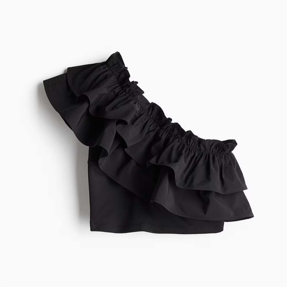 Divided Black Off-Shoulder Ruffle Top - Picture 4 of 6